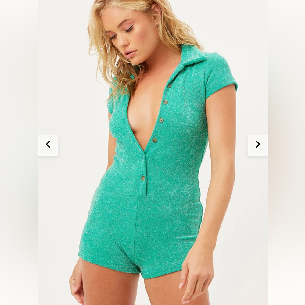 Frankie’s Bikinis Rose Terry Romper